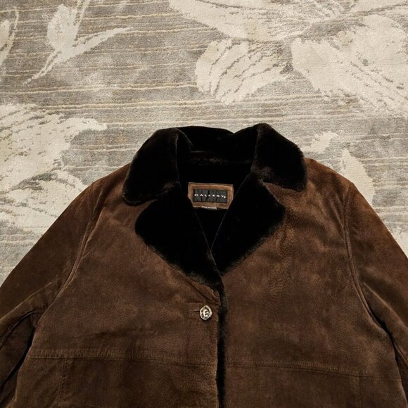 Gallery Genuine Leather Suede Faux Fur lining Jacket L - Picture 9 of 16